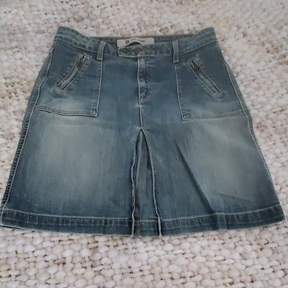 Authentic 90s GAP Jeans denim aline midi Preppy skirt - Picture 1 of 5